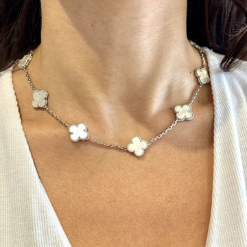 Van Cleef & Arpels Alhambra Necklace 10 Motifs Mother of Pearl Box Bill Of Sale