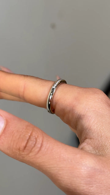Anniversary Band Diamond 0.50 CT Round Brilliant Cut 14K White Gold Ring