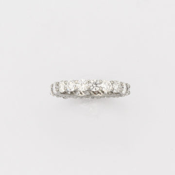 Estate Platinum 3.00 ct Natural Diamond Eternity Ladies Band Ring G Size 6.5